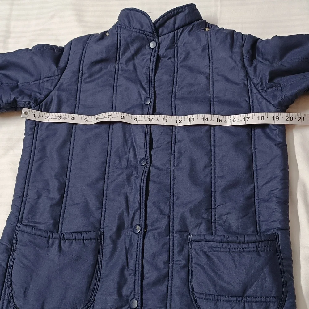 Women's Winter Blue Full sleeve Straight Jacket - Picture 6 of 9